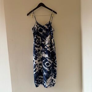 Navy Tie-Dye Slip Dress